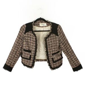 Laguna Moon Japan Harajuku Tweed Wool Pink Black Blazer Jacket